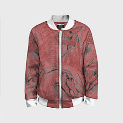 Детский бомбер Черепа лошадей - эскиз