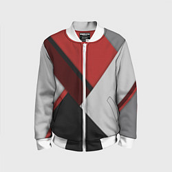 Бомбер детский Color black red grey, цвет: 3D-белый