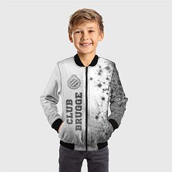 Бомбер детский Club Brugge - white gradient по-вертикали, цвет: 3D-черный — фото 2