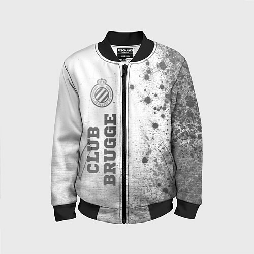 Детский бомбер Club Brugge - white gradient по-вертикали / 3D-Черный – фото 1