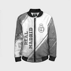 Бомбер детский Real Madrid - white gradient вертикально, цвет: 3D-черный
