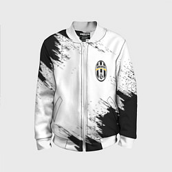 Бомбер детский Juventus штрихи красок, цвет: 3D-белый