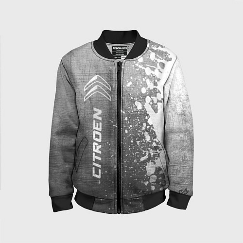 Детский бомбер Citroen - grey gradient по-вертикали / 3D-Черный – фото 1