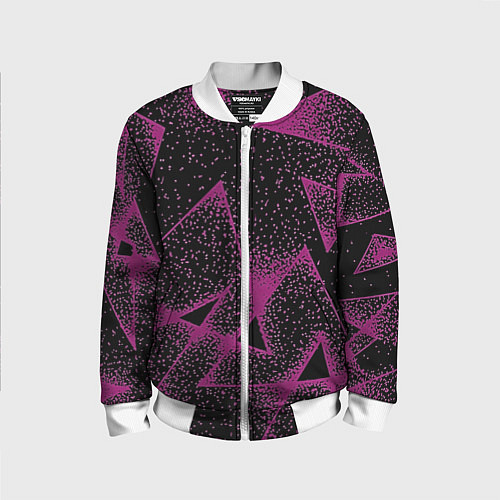 Детский бомбер The triangle is pink / 3D-Белый – фото 1