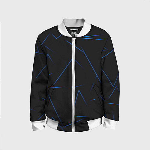 Детский бомбер Color blue line / 3D-Белый – фото 1