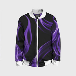 Бомбер детский Purple abstraction, цвет: 3D-белый