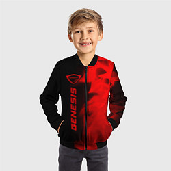 Бомбер детский Genesis - red gradient по-вертикали, цвет: 3D-черный — фото 2