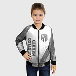 Бомбер детский Atletico Madrid - white gradient вертикально, цвет: 3D-черный — фото 2
