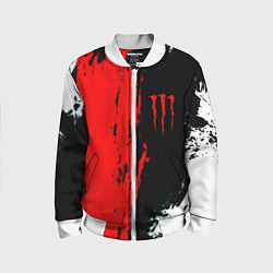 Бомбер детский Monster energy краски спорт, цвет: 3D-белый