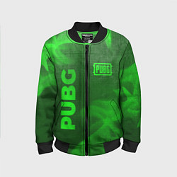 Детский бомбер PUBG - green gradient вертикально