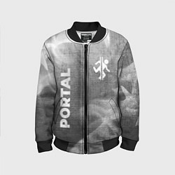 Бомбер детский Portal - grey gradient вертикально, цвет: 3D-черный
