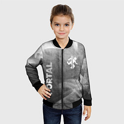 Бомбер детский Portal - grey gradient вертикально, цвет: 3D-черный — фото 2