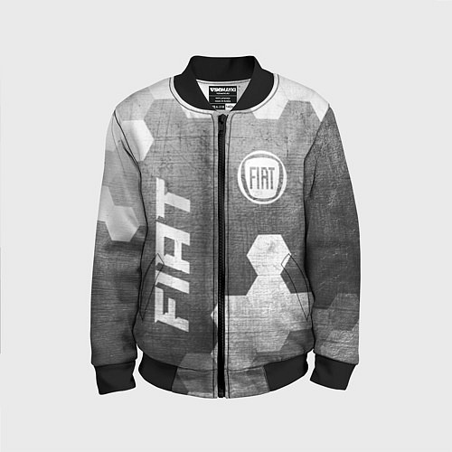 Детский бомбер Fiat - grey gradient вертикально / 3D-Черный – фото 1
