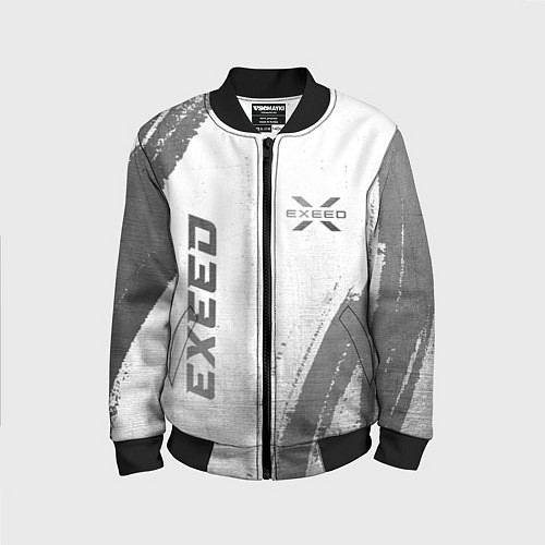 Детский бомбер Exeed - white gradient вертикально / 3D-Черный – фото 1