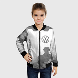 Бомбер детский Volkswagen - white gradient вертикально, цвет: 3D-черный — фото 2