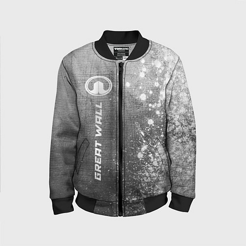 Детский бомбер Great Wall - grey gradient по-вертикали / 3D-Черный – фото 1