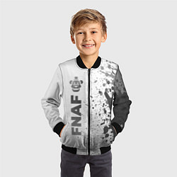 Бомбер детский FNAF - white gradient по-вертикали, цвет: 3D-черный — фото 2