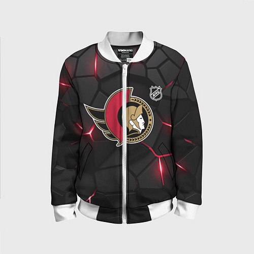Детский бомбер Оттава Сенаторз - НХЛ хоккей / 3D-Белый – фото 1