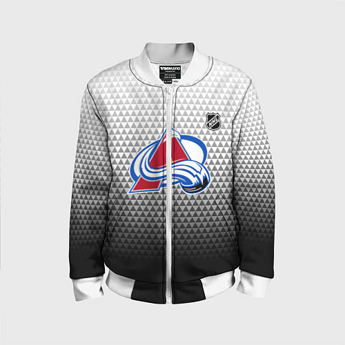 Детский бомбер Колорадо Эвеланш - черный градиент / 3D-Белый – фото 1