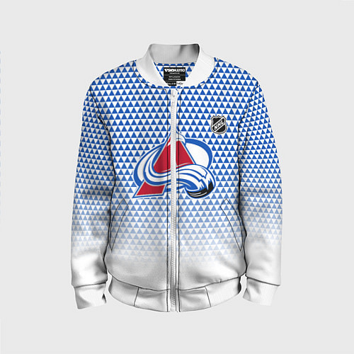 Детский бомбер Колорадо Эвеланш - геометрический градиент / 3D-Белый – фото 1