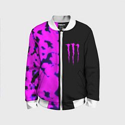Бомбер детский Monster energy neon camo, цвет: 3D-белый
