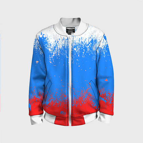 Детский бомбер Патриот - флаг / 3D-Белый – фото 1
