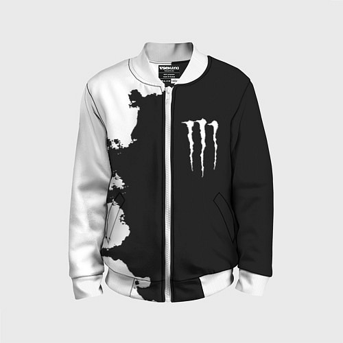 Детский бомбер Monster energy краски белые / 3D-Белый – фото 1