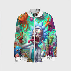 Детский бомбер Crazy Rick Sanchez among the monsters ai art fanta