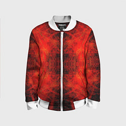 Детский бомбер Красно-черная кожа дракона