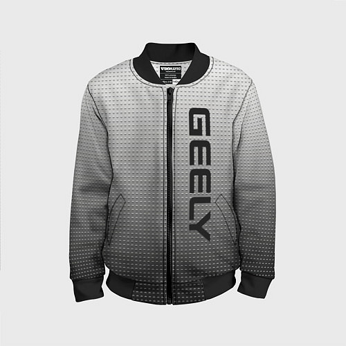 Детский бомбер Geely серый текстурный / 3D-Черный – фото 1
