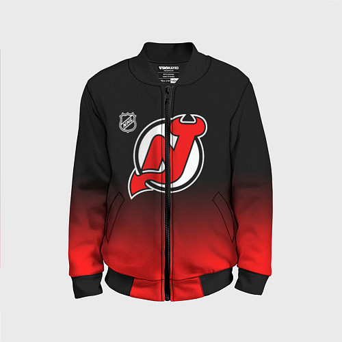 Детский бомбер Нью Джерси Девилз - градиент / 3D-Черный – фото 1