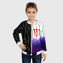 Бомбер детский Monster energy steel, цвет: 3D-белый — фото 2