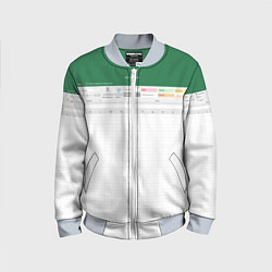 Бомбер детский Таблица Excel текстура, цвет: 3D-серый