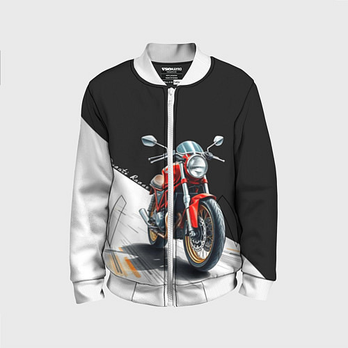 Детский бомбер Ducati Racer / 3D-Белый – фото 1