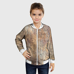 Бомбер детский Стимпанк элементы, цвет: 3D-белый — фото 2