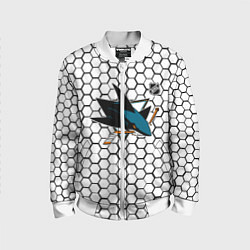 Детский бомбер Сан Хосе Шаркс - белые плиты