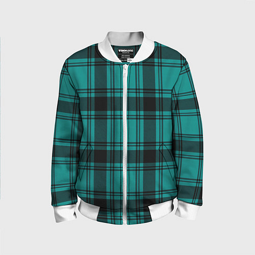 Детский бомбер Checkered dark blue / 3D-Белый – фото 1
