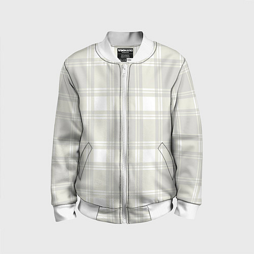 Детский бомбер Checked white completely / 3D-Белый – фото 1