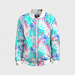 Детский бомбер Palm blue light blue