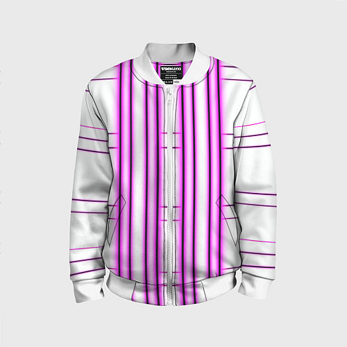 Детский бомбер Neon pink / 3D-Белый – фото 1