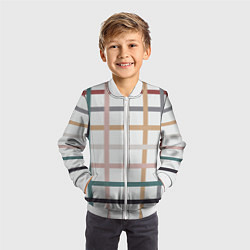 Бомбер детский Плетенка пастельная, цвет: 3D-белый — фото 2