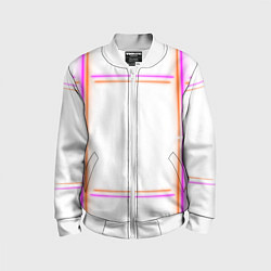 Бомбер детский Neon white orange pink, цвет: 3D-белый