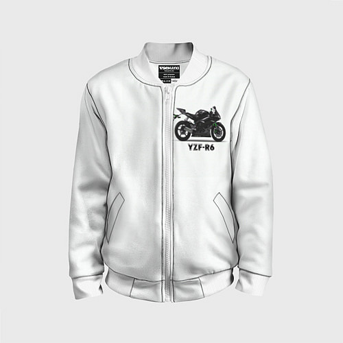 Детский бомбер Sports bikes / 3D-Белый – фото 1