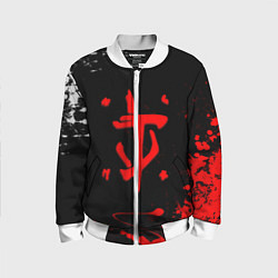 Бомбер детский Doom краски всплеск, цвет: 3D-белый