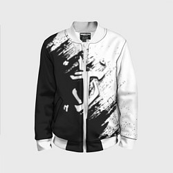 Детский бомбер Doom штрихи красок черные