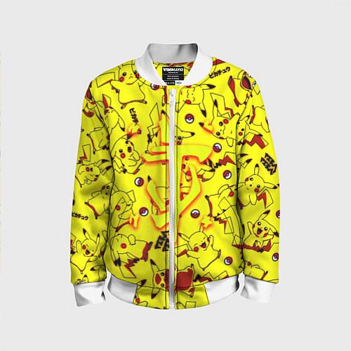 Детский бомбер Doom x pokemon / 3D-Белый – фото 1