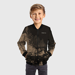 Бомбер детский Dream on тёмно-коричневый, цвет: 3D-черный — фото 2