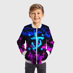Бомбер детский Doom неоновый дым, цвет: 3D-белый — фото 2