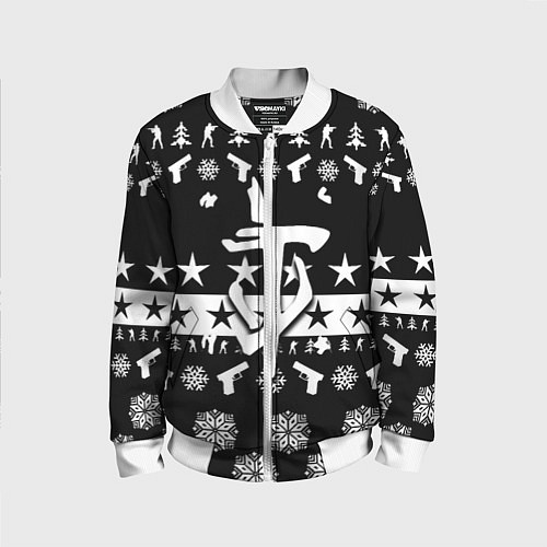 Детский бомбер Doom x csgo winter / 3D-Белый – фото 1