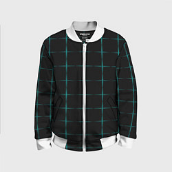 Бомбер детский Color black blue crosses, цвет: 3D-белый